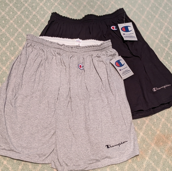 Other - Two pairs of champion XXL cotton shorts NWT. Grey and Black